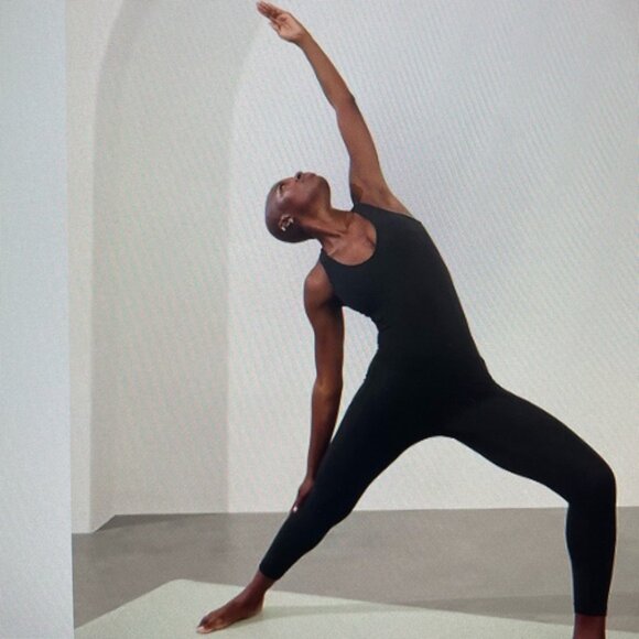 Athleta Trancend Black Women's 7/8 Bodysuit - Picture 1 of 9